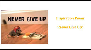 never give up